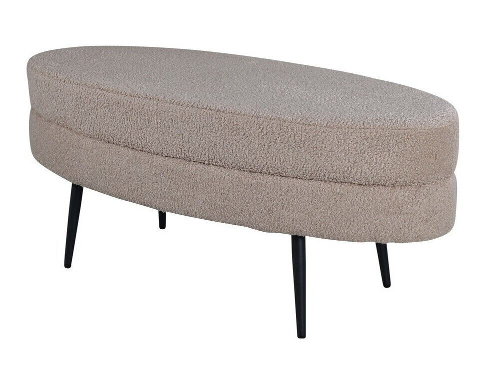 Bólstraður bekkur Dallas 2920 (Beige + Svartur)
