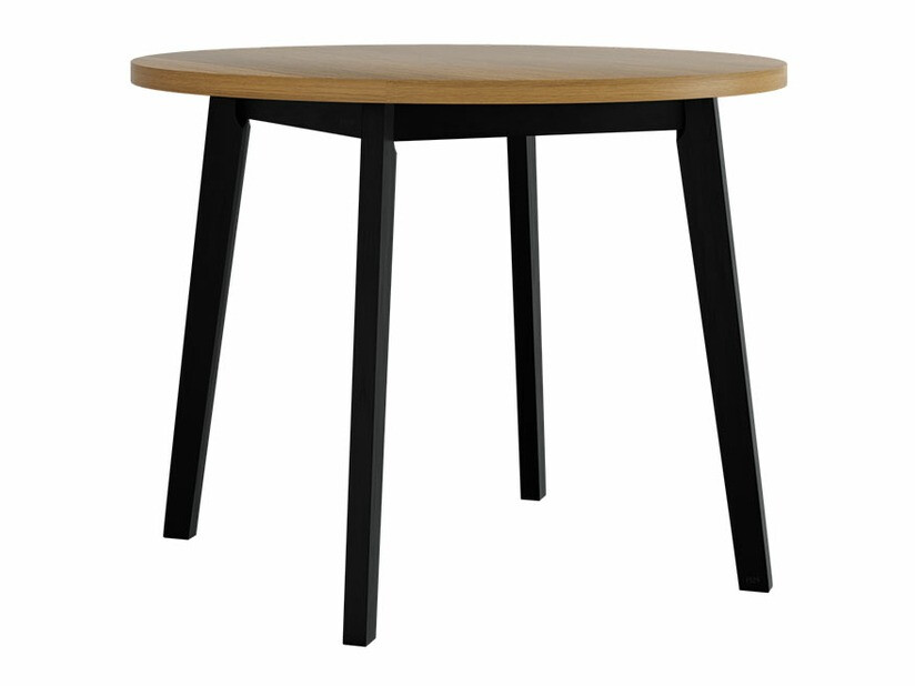Borðstofusett Victorville 256 (Grandson-eik + Svartur)