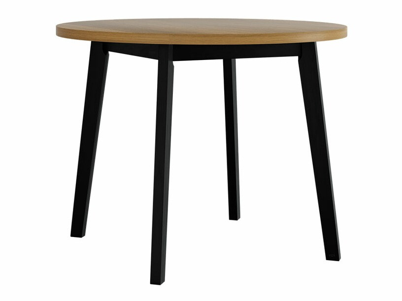 Borðstofusett Victorville 256 (Grandson-eik + Svartur)