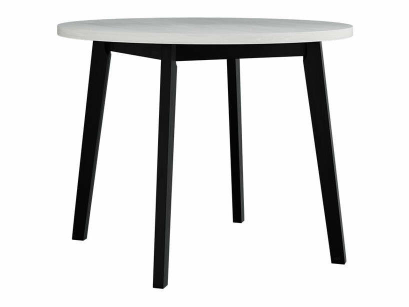 Borðstofusett Victorville 256 (Hvítur + Svartur)