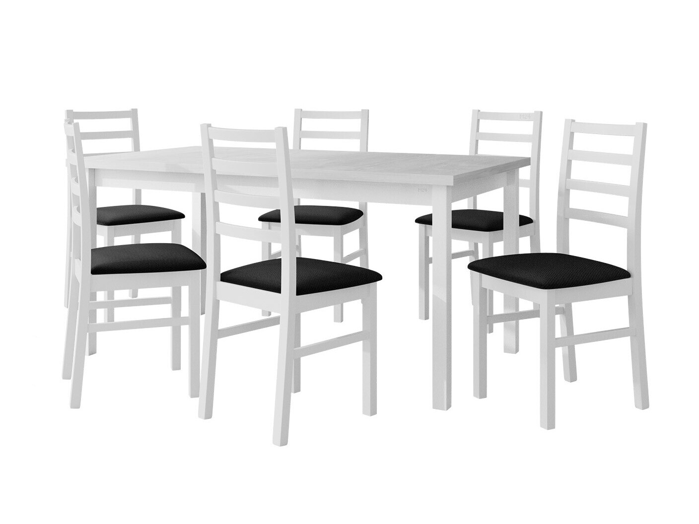 Borðstofusett Victorville 261 (Hvítur)