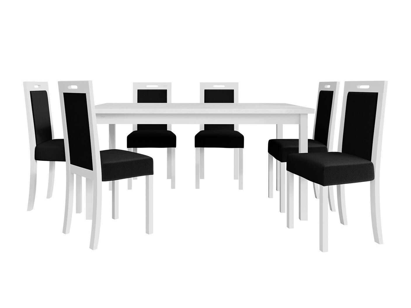 Borðstofusett Victorville 262 (Hvítur)
