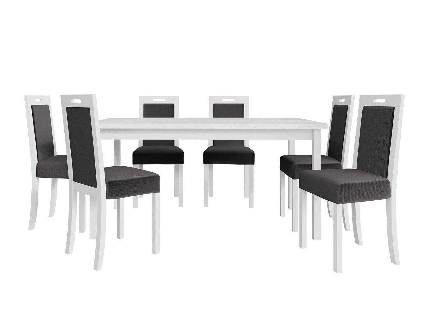Borðstofusett Victorville 262 (Hvítur)