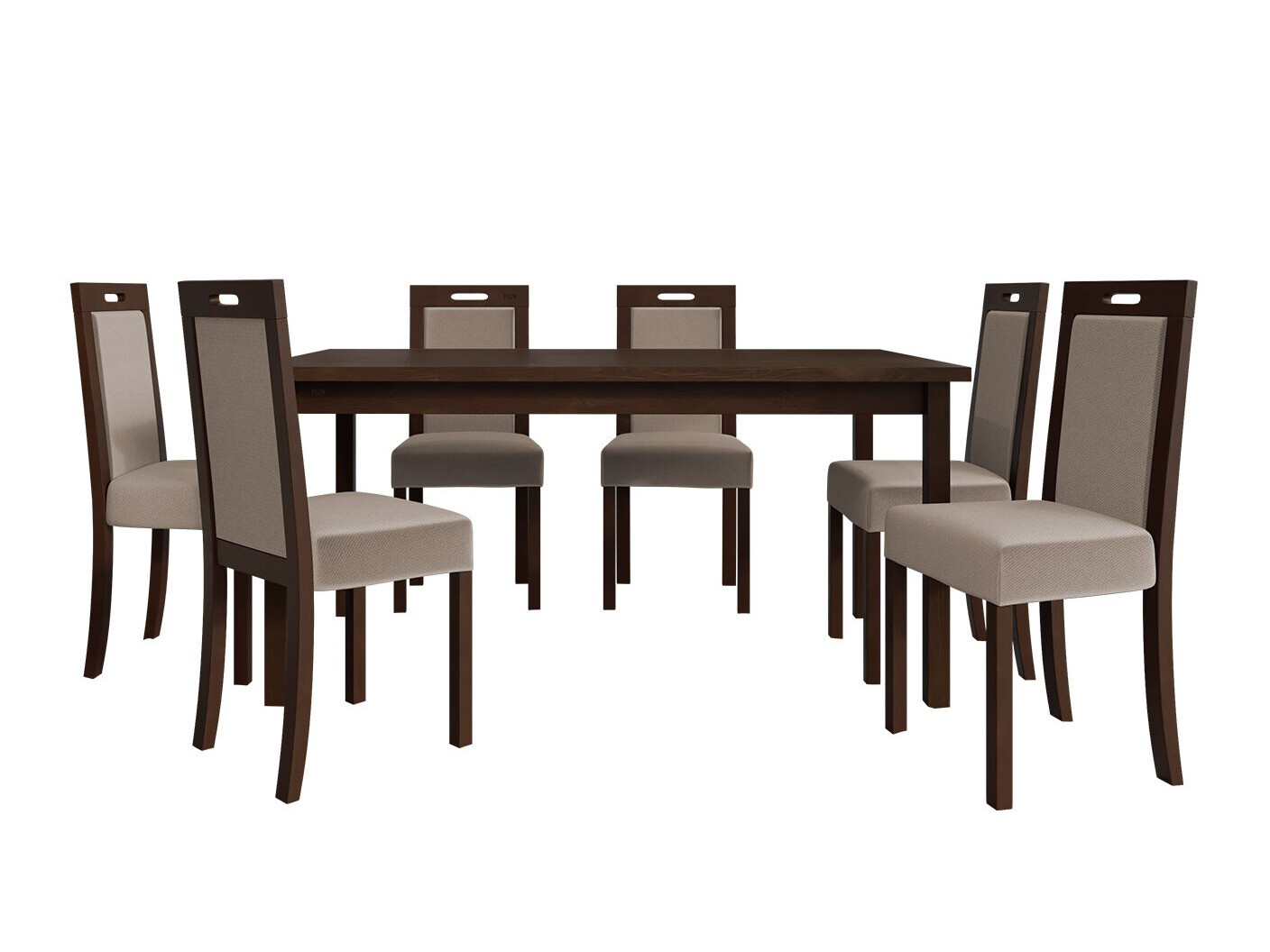 Borðstofusett Victorville 262 (Valhneta)