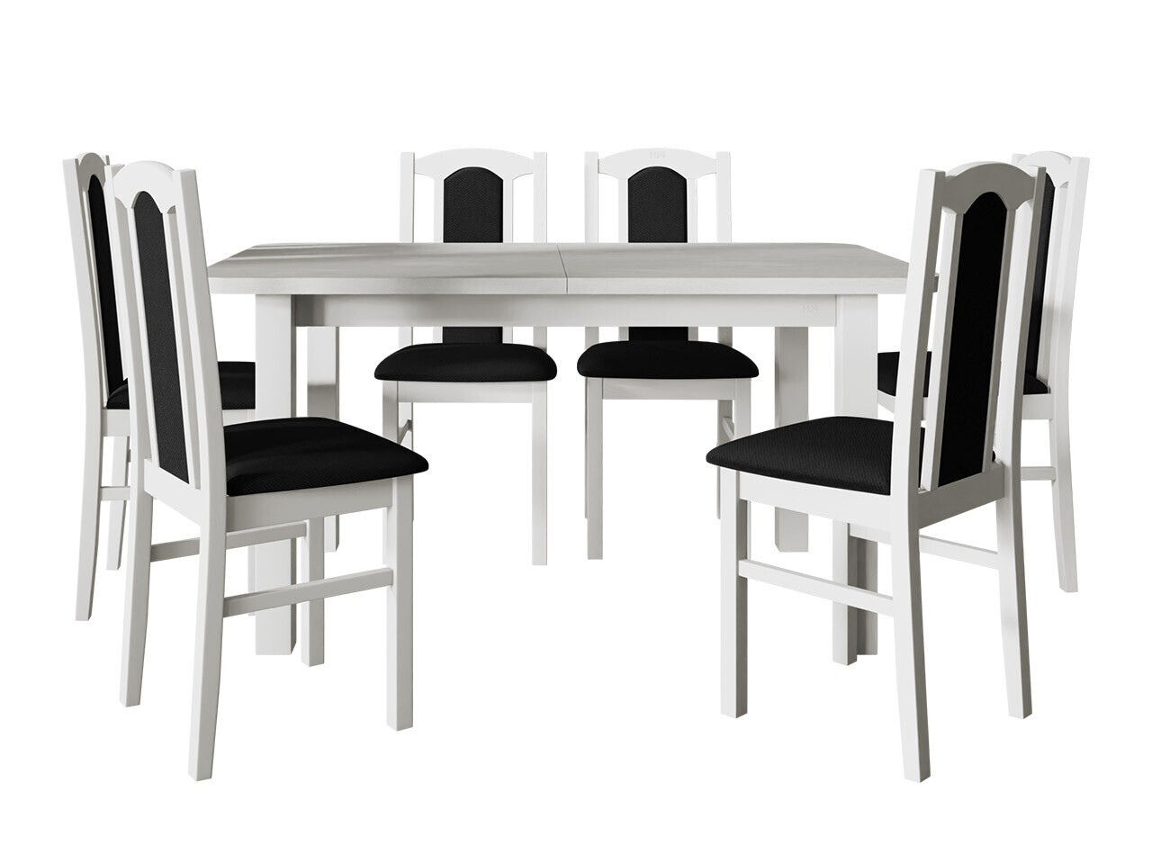 Borðstofusett Victorville 273 (Hvítur)