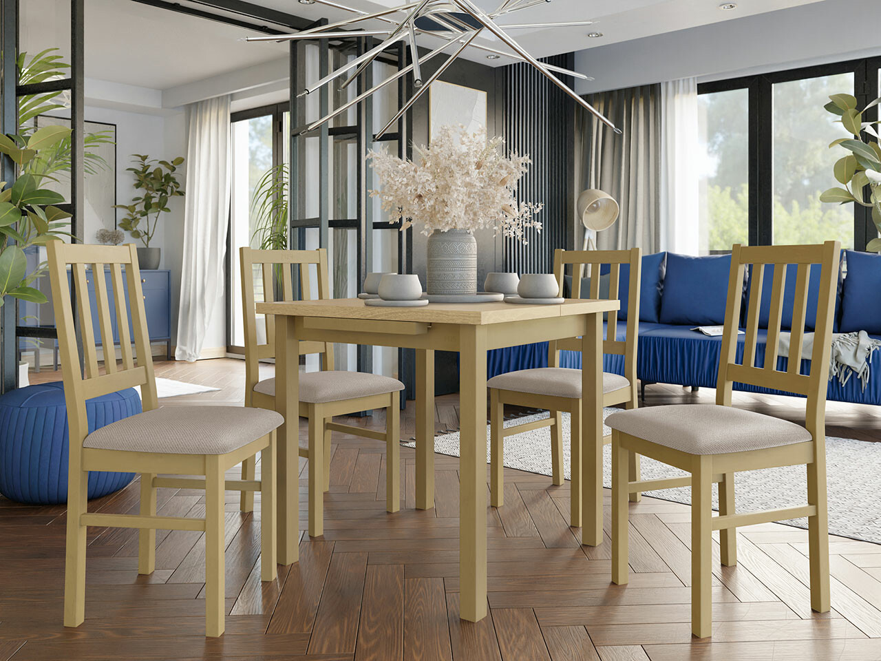 Borðstofusett Victorville 275 (Sonoma-eik)