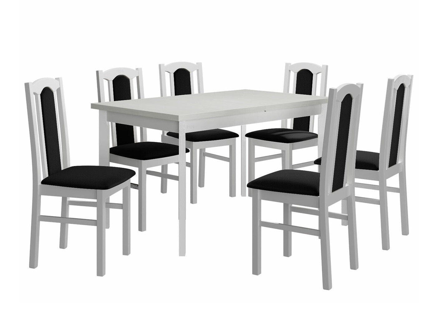 Borðstofusett Victorville 277 (Hvítur)