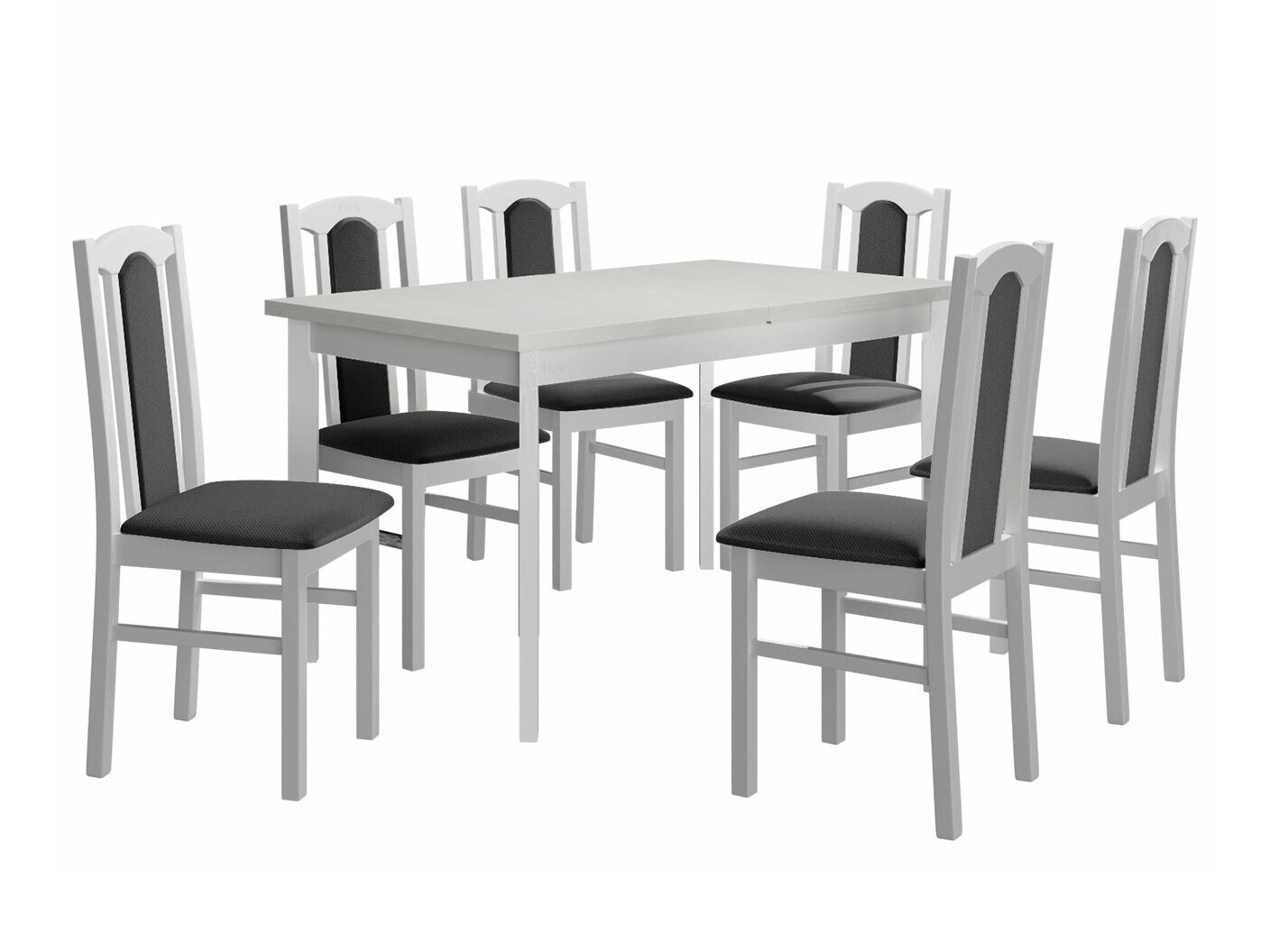 Borðstofusett Victorville 277 (Hvítur)