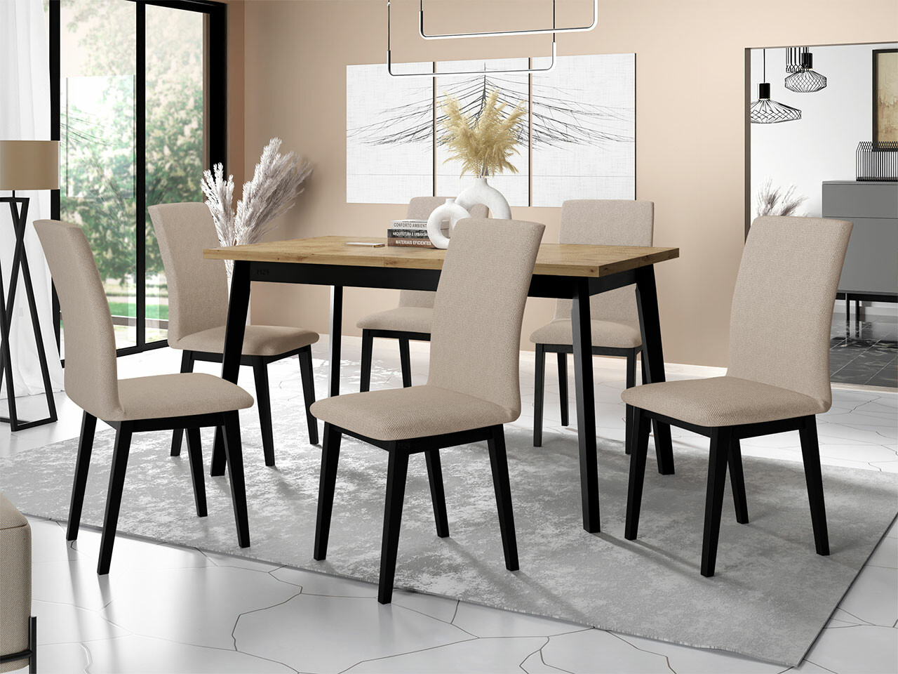 Borðstofusett Victorville 288 (Paros 2)
