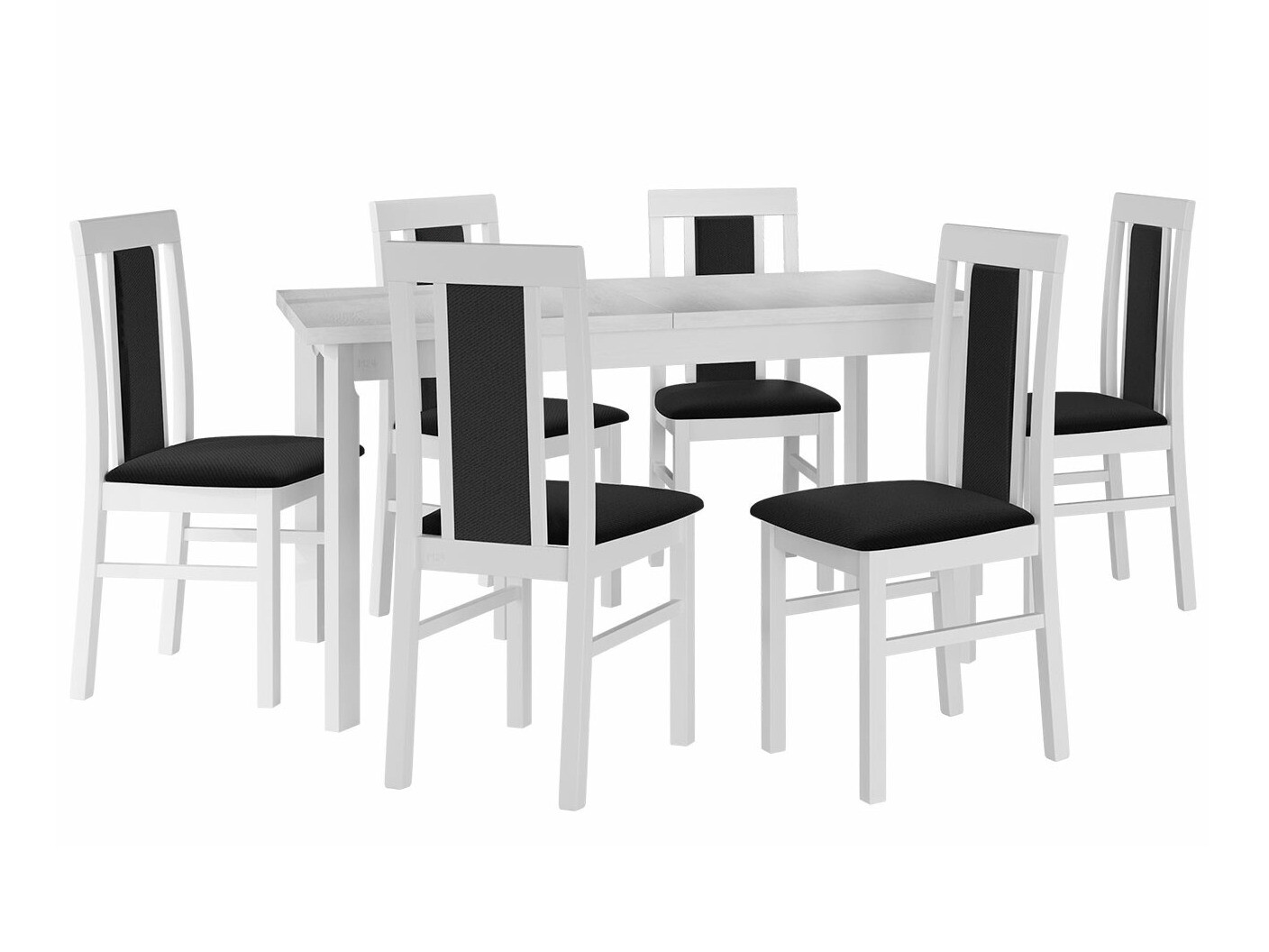 Borðstofusett Victorville 293 (Hvítur)