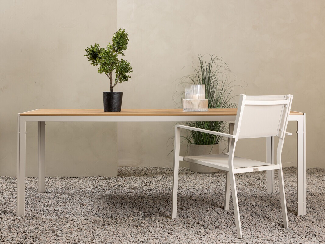 Útiborð Dallas 3890 (Beige + Ljós viður)