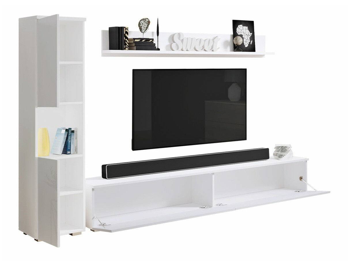 Stofusett Sarasota 130 (Dökkgrár + Hvítt háglans)