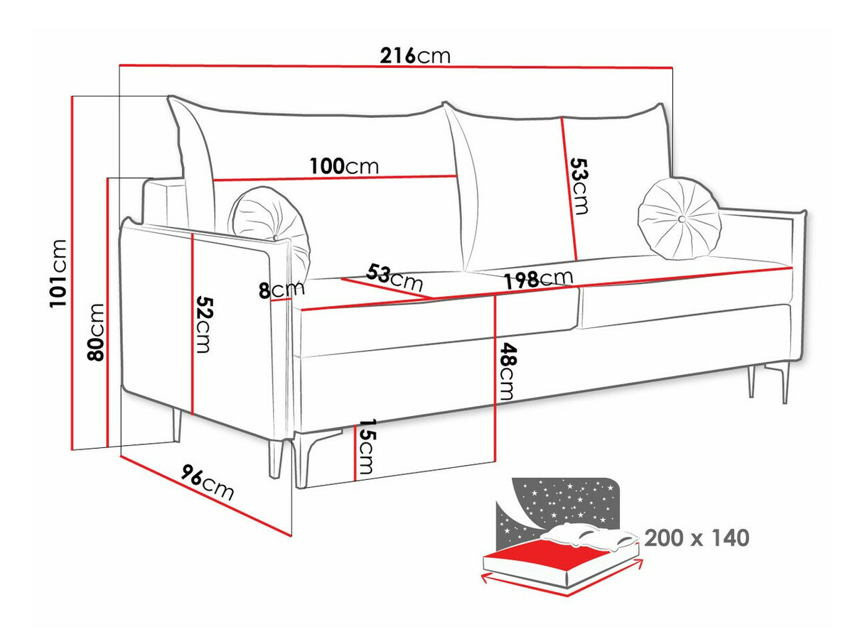 Svefnsófi Clovis 103 (Manila 29)