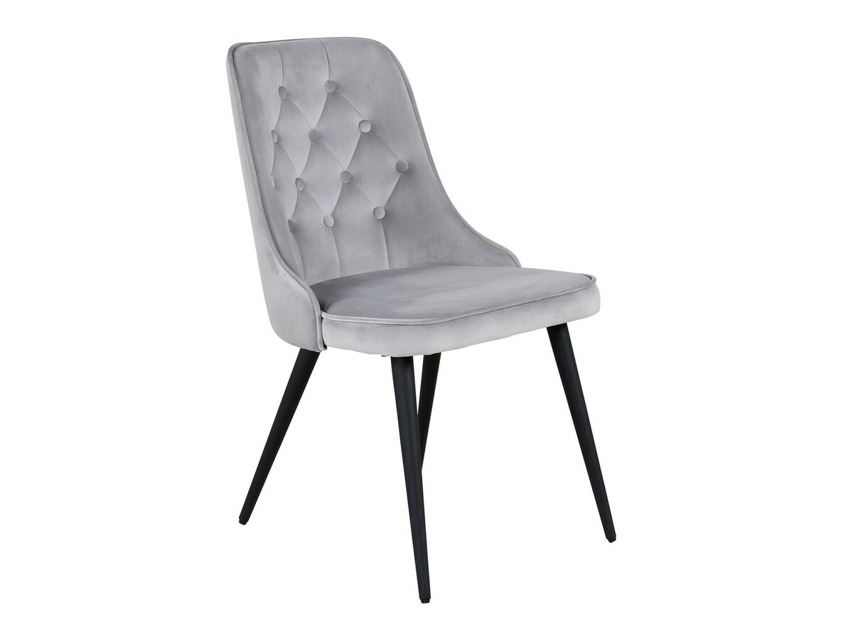 Borðstofusett Dallas 1535 (Ljósgrár + Svartur)