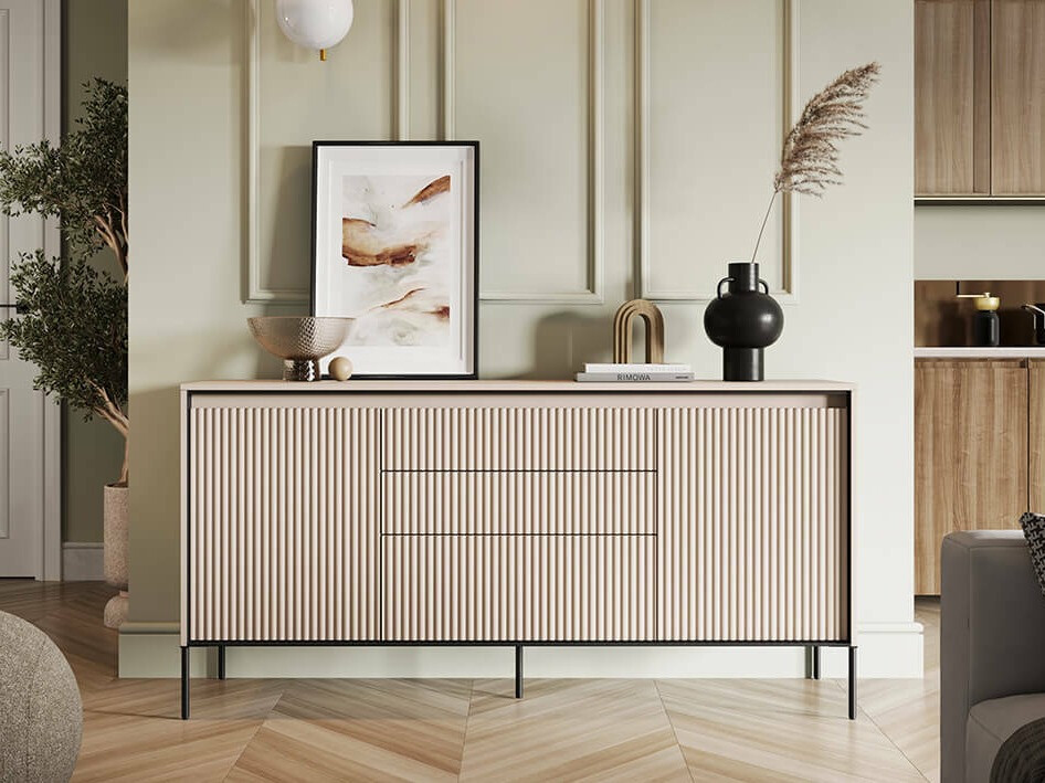Kommóða Fernolu 100 (Beige + Svartur)