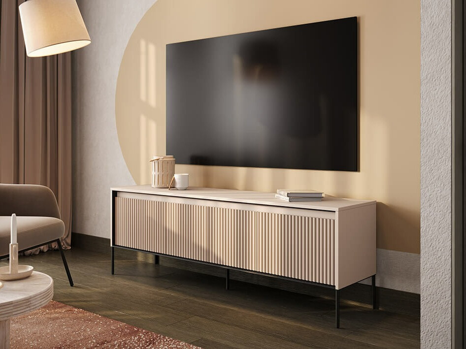 Sjónvarpsskápur Fernolu 104 (Beige + Svartur)