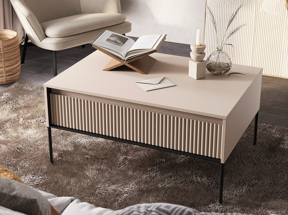 Sófaborð Fernolu 110 (Beige + Svartur)
