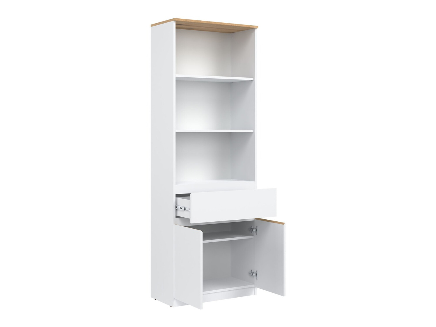Bókahilla Catelbi 106 (Hvítur + Eik)
