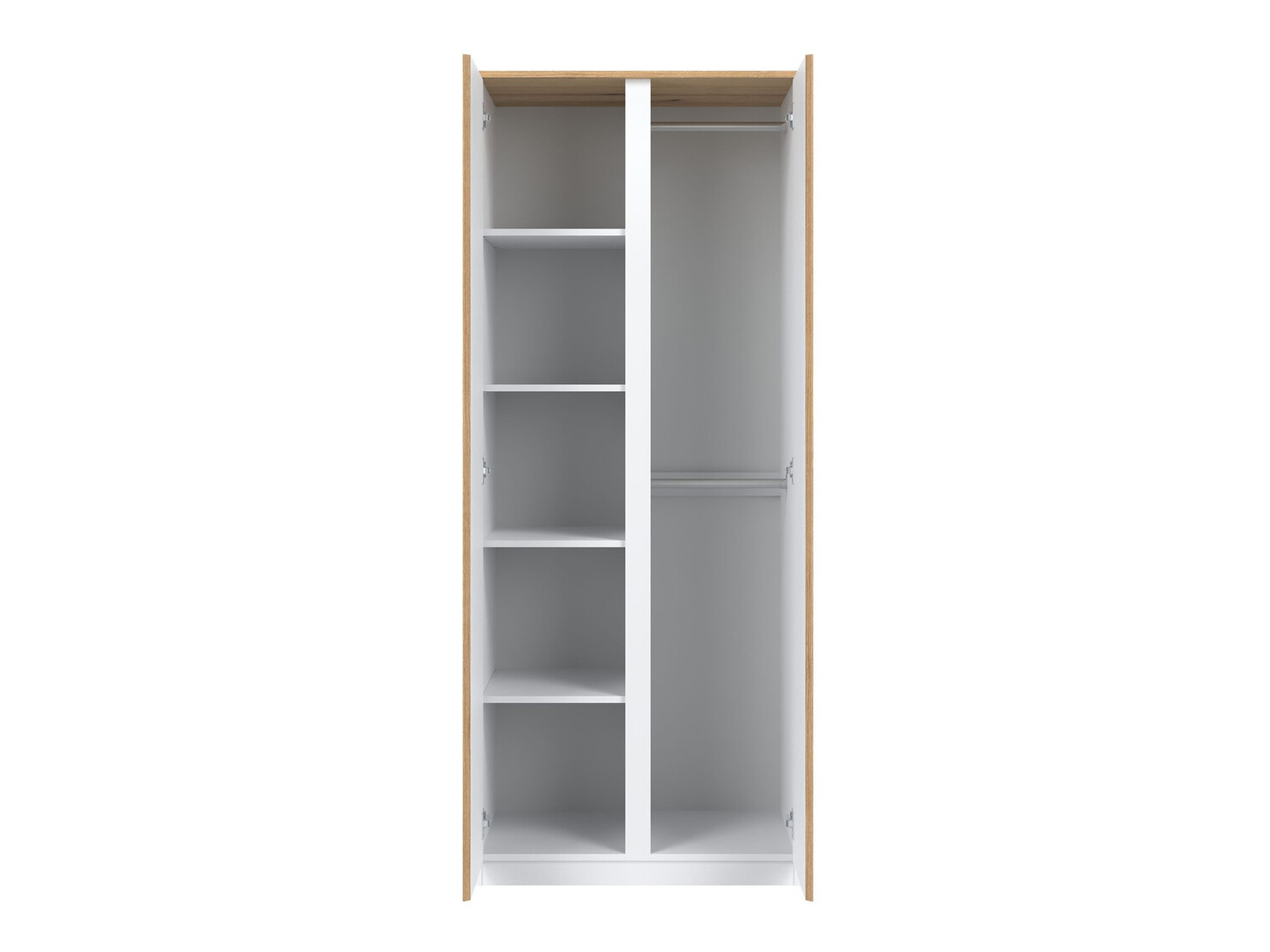 Fataskápur Catelbi 107 (Hvítur + Eik)
