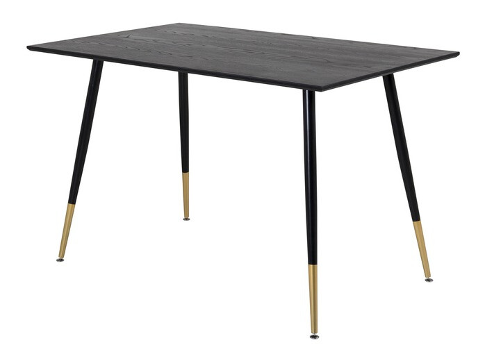 Borðstofusett Dallas 1673 (Svartur + gylltur)