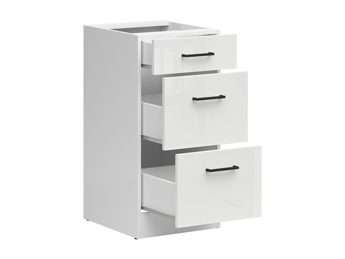 Skápaeining með skúffum Line White 102