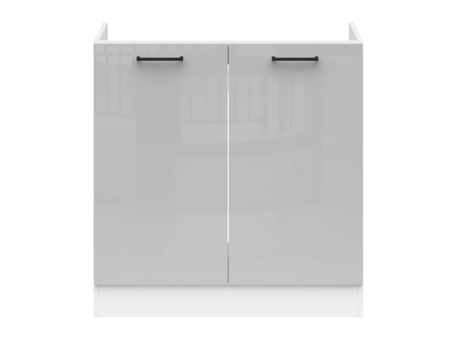 Skápaeining fyrir vask með hurðum Line Grey 115