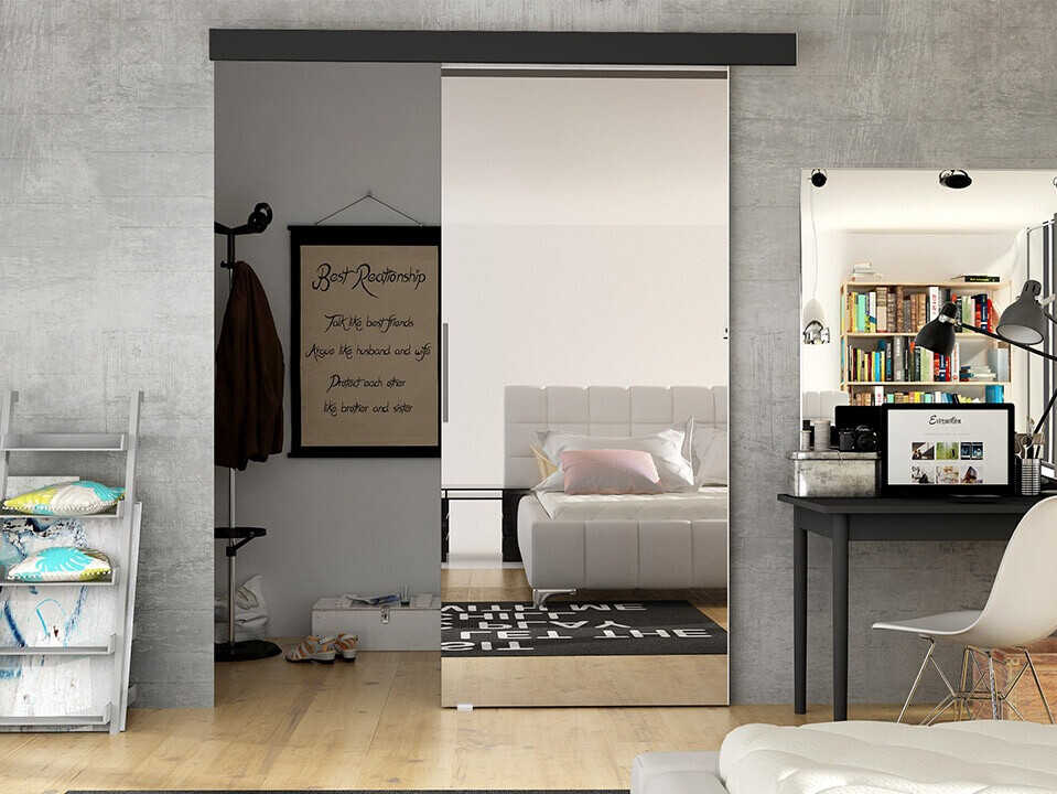 Rennihurð Closico Portalis II (Svartur)