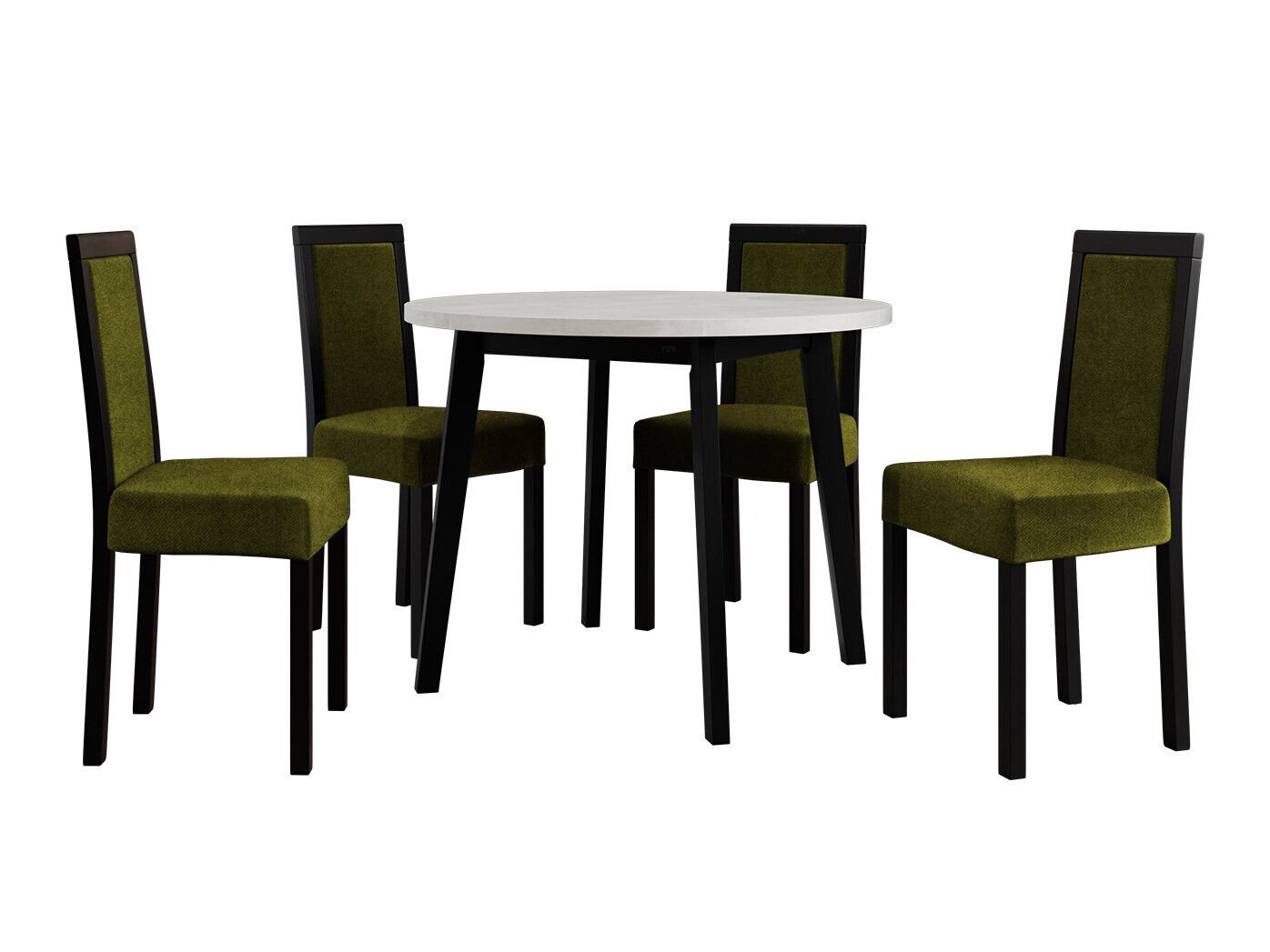 Borðstofusett Victorville 304 (Svartur)