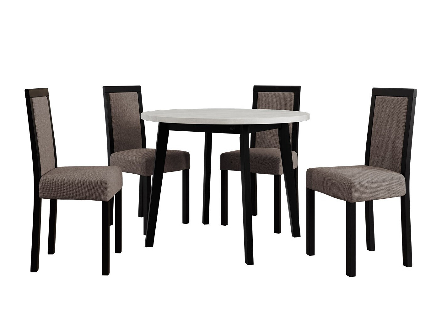 Borðstofusett Victorville 304 (Svartur)