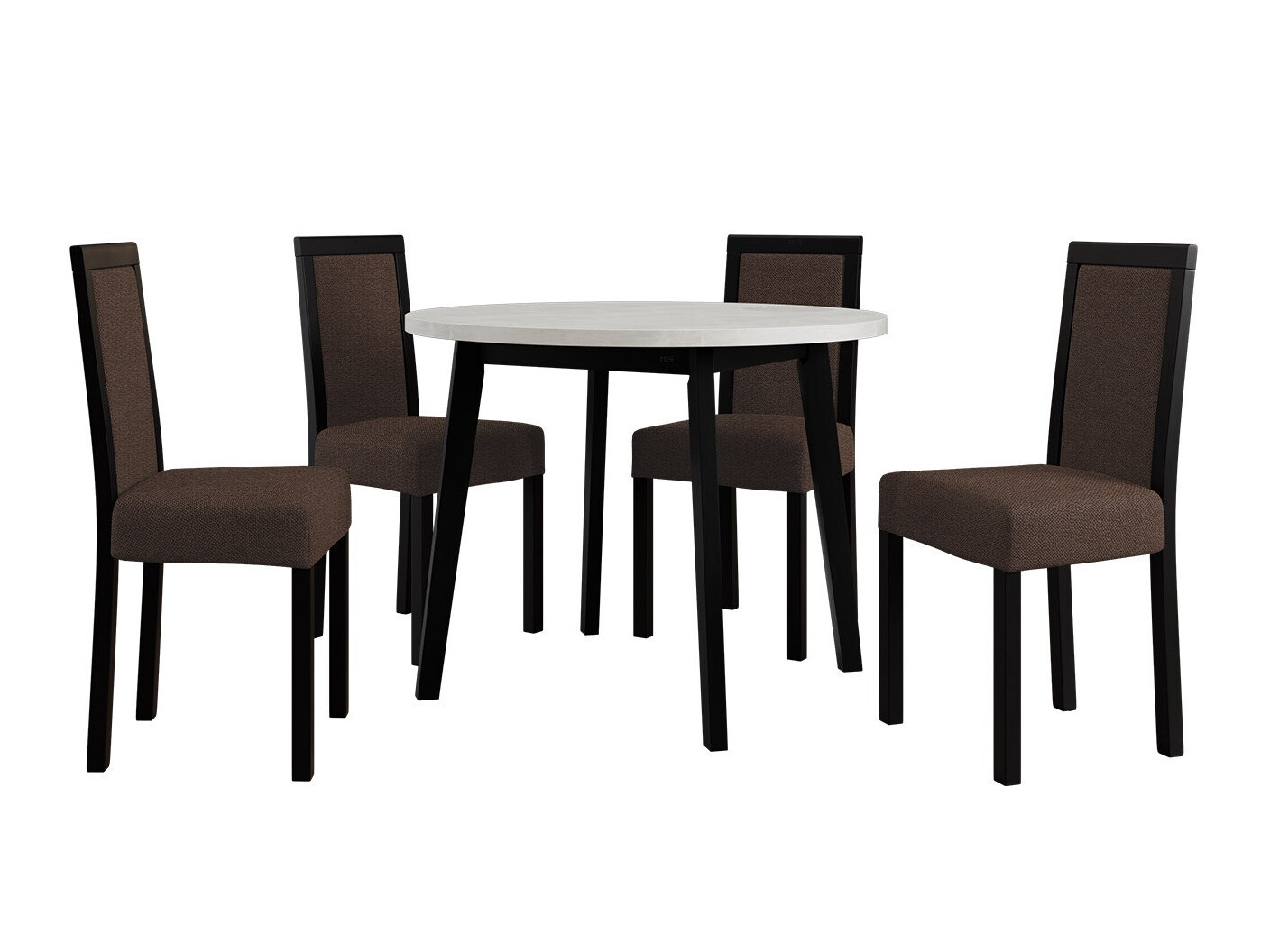 Borðstofusett Victorville 304 (Svartur)