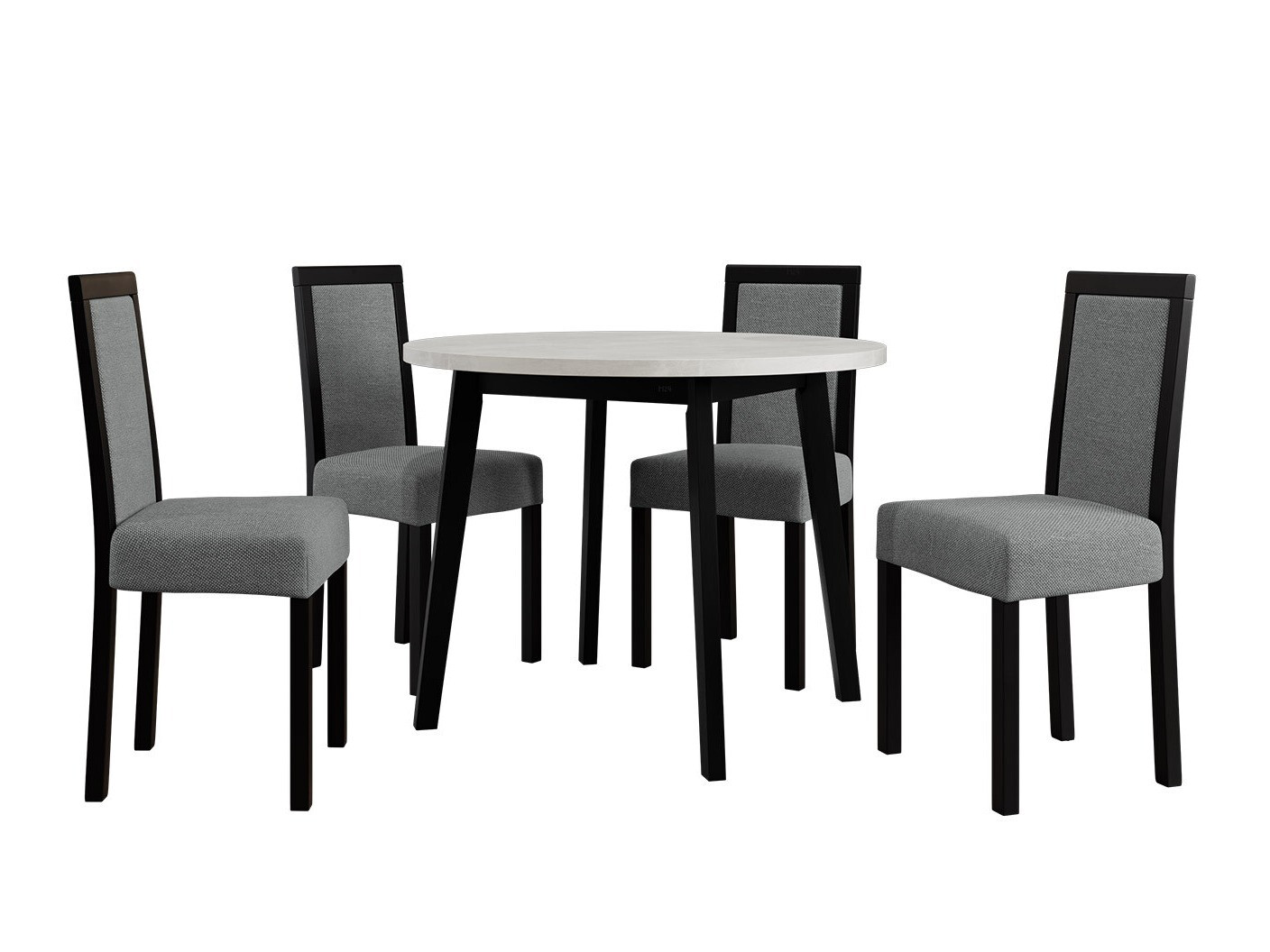 Borðstofusett Victorville 304 (Svartur)