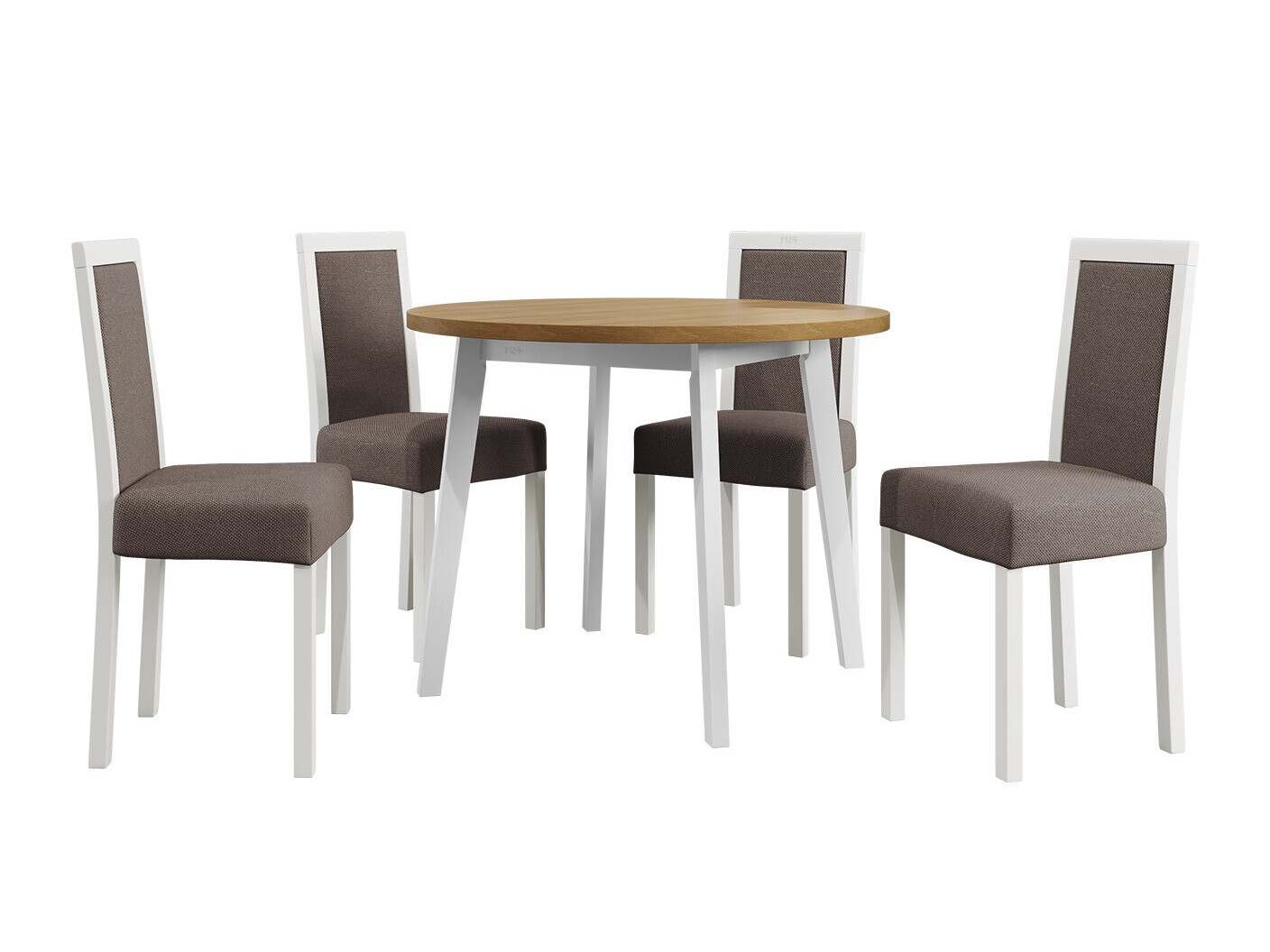 Borðstofusett Victorville 306 (Hvítur)