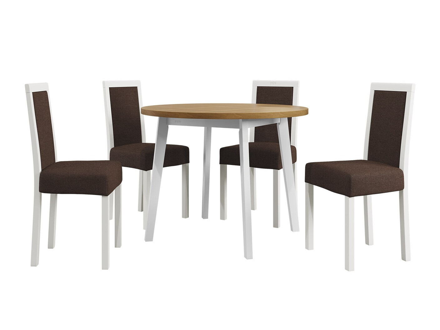 Borðstofusett Victorville 306 (Hvítur)