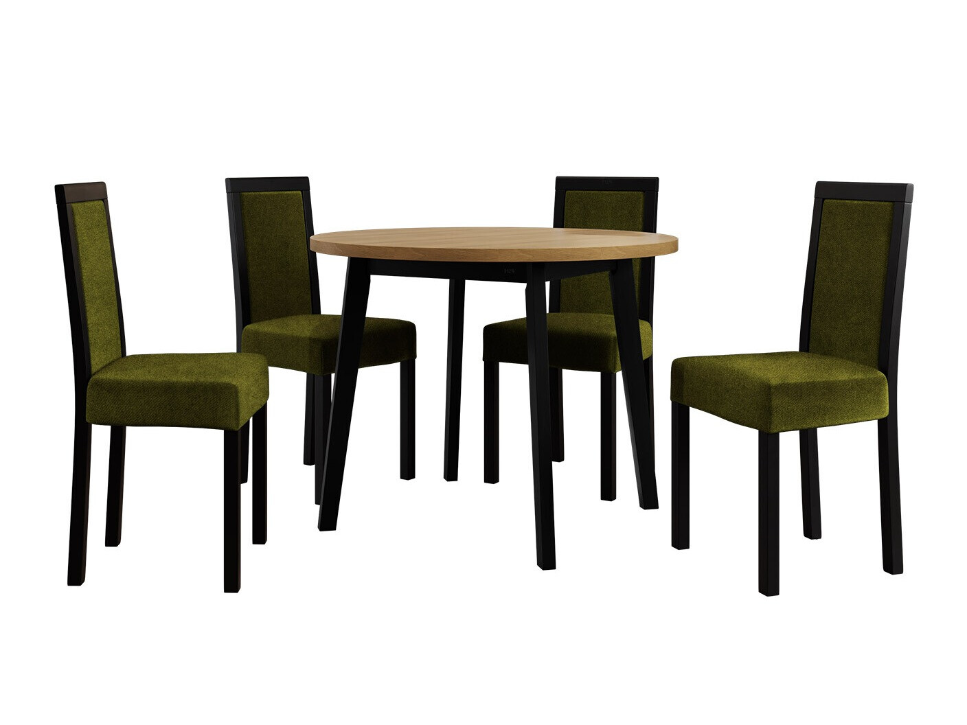 Borðstofusett Victorville 306 (Svartur)
