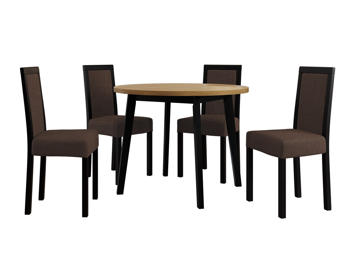 Borðstofusett Victorville 306 (Svartur)