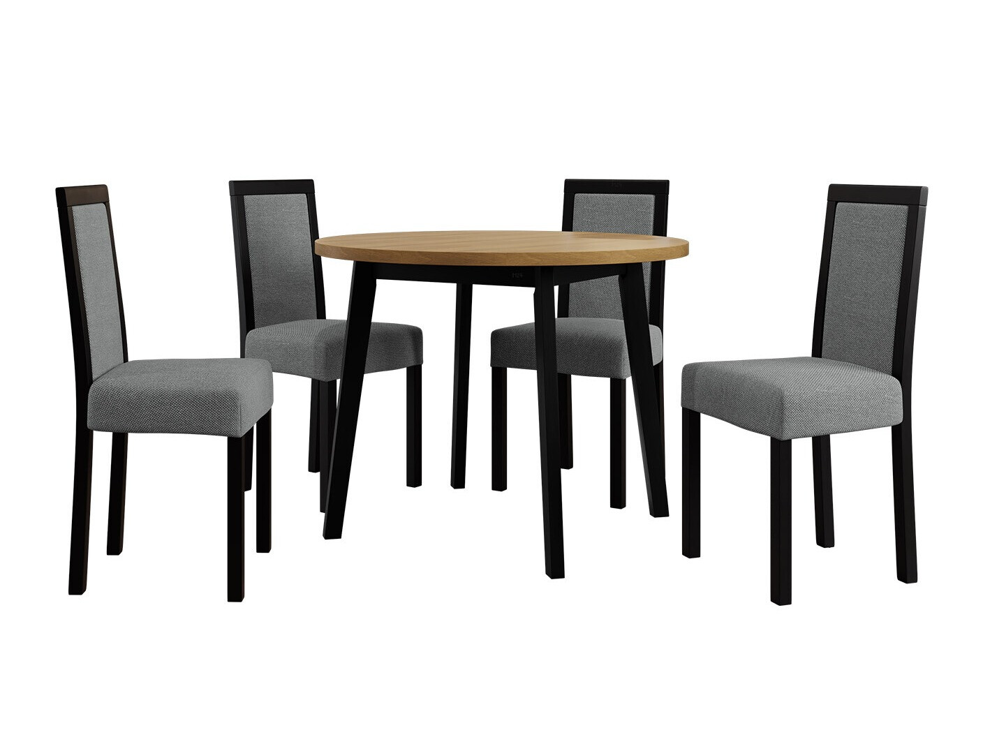 Borðstofusett Victorville 306 (Svartur)