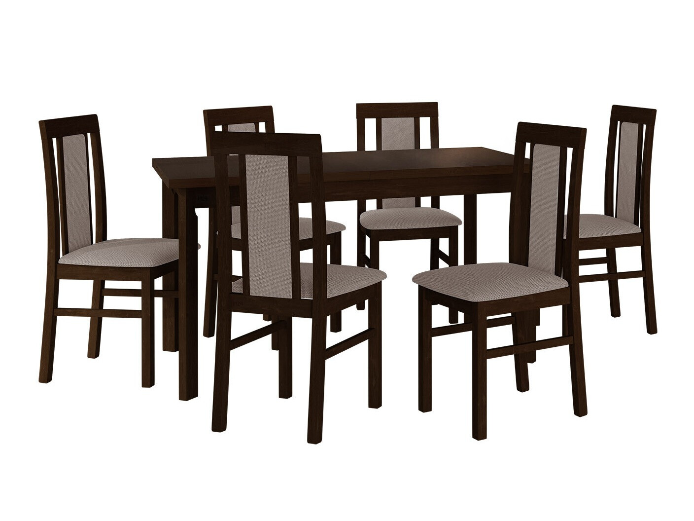 Borðstofusett Victorville 315 (Valhneta)
