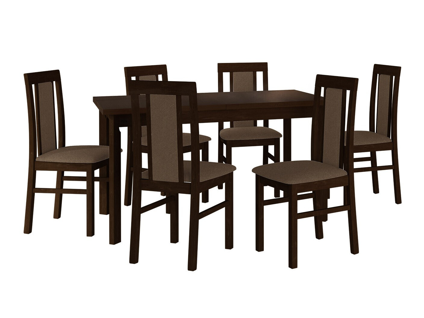 Borðstofusett Victorville 315 (Valhneta)