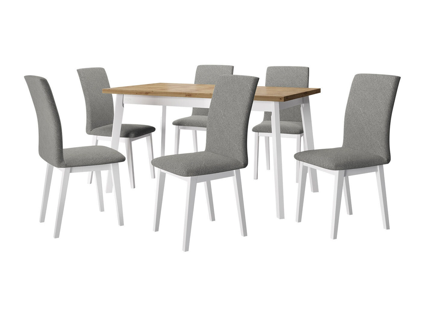 Borðstofusett Victorville 321 (Hvítur)