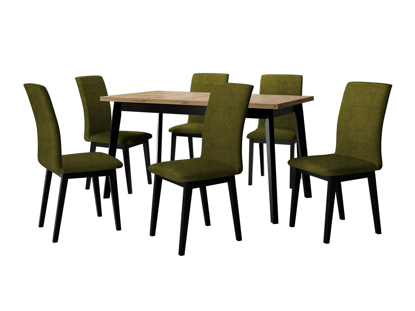 Borðstofusett Victorville 321 (Svartur)