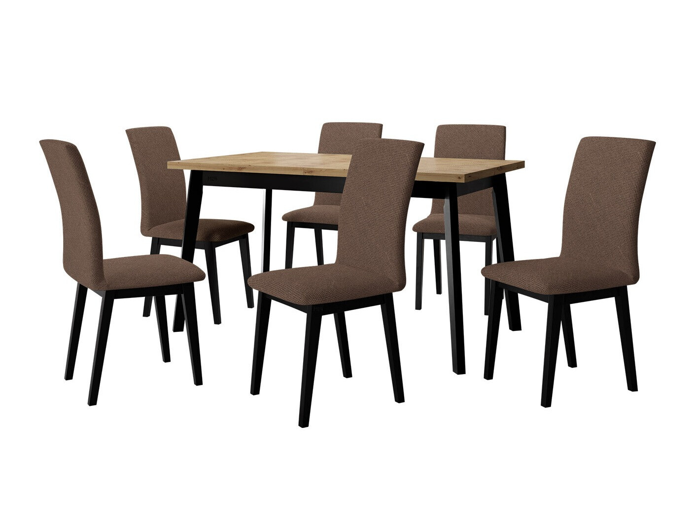 Borðstofusett Victorville 321 (Svartur)