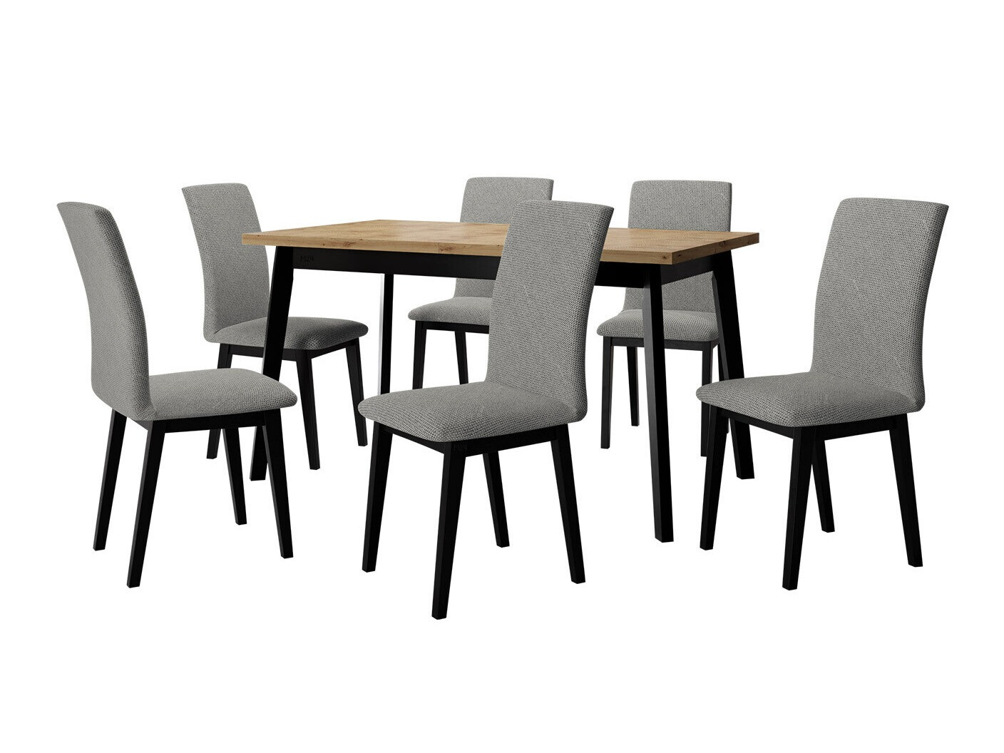 Borðstofusett Victorville 321 (Svartur)