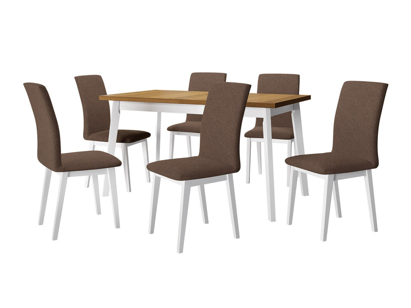 Borðstofusett Victorville 322 (Hvítur)