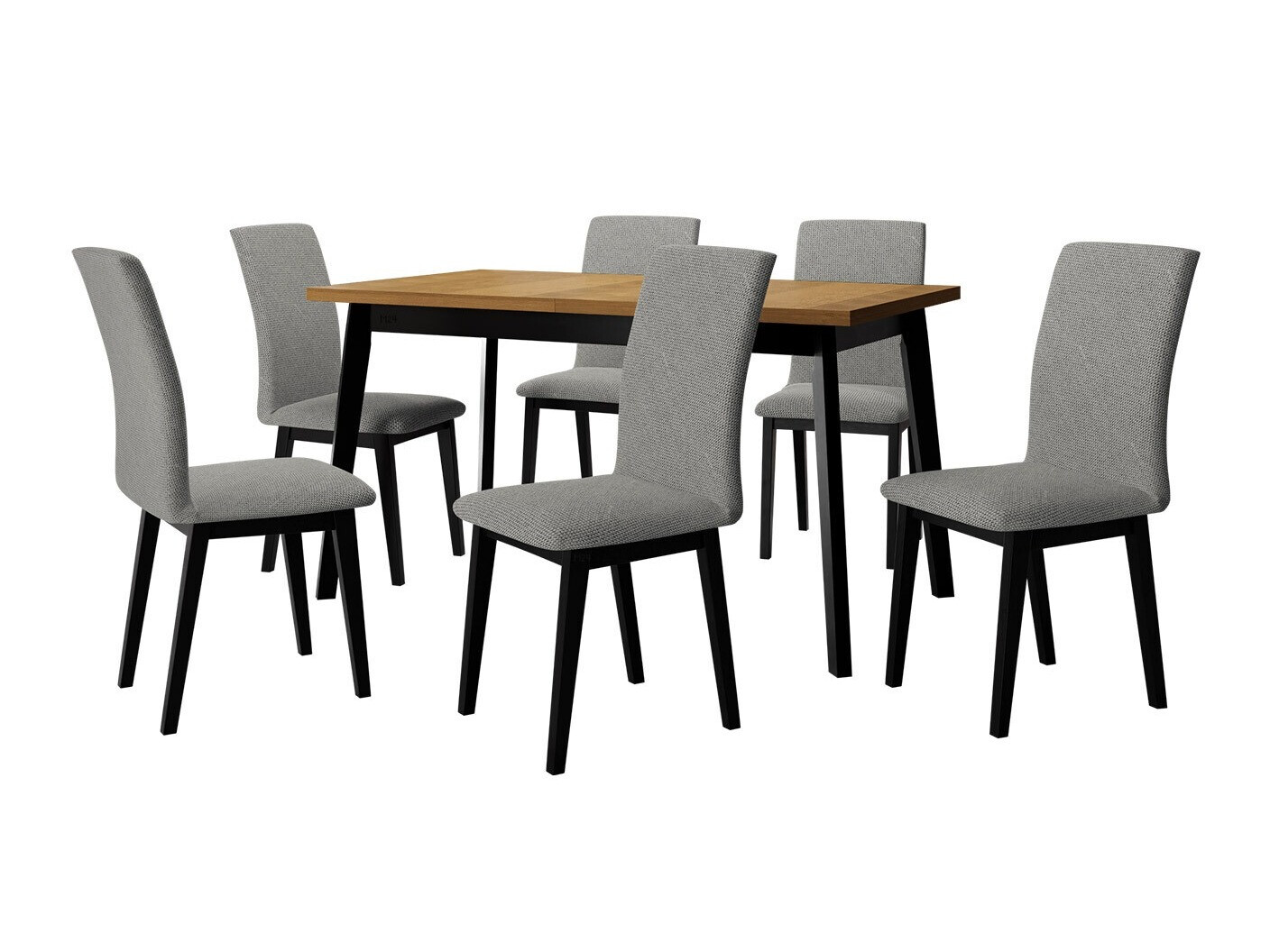 Borðstofusett Victorville 322 (Svartur)