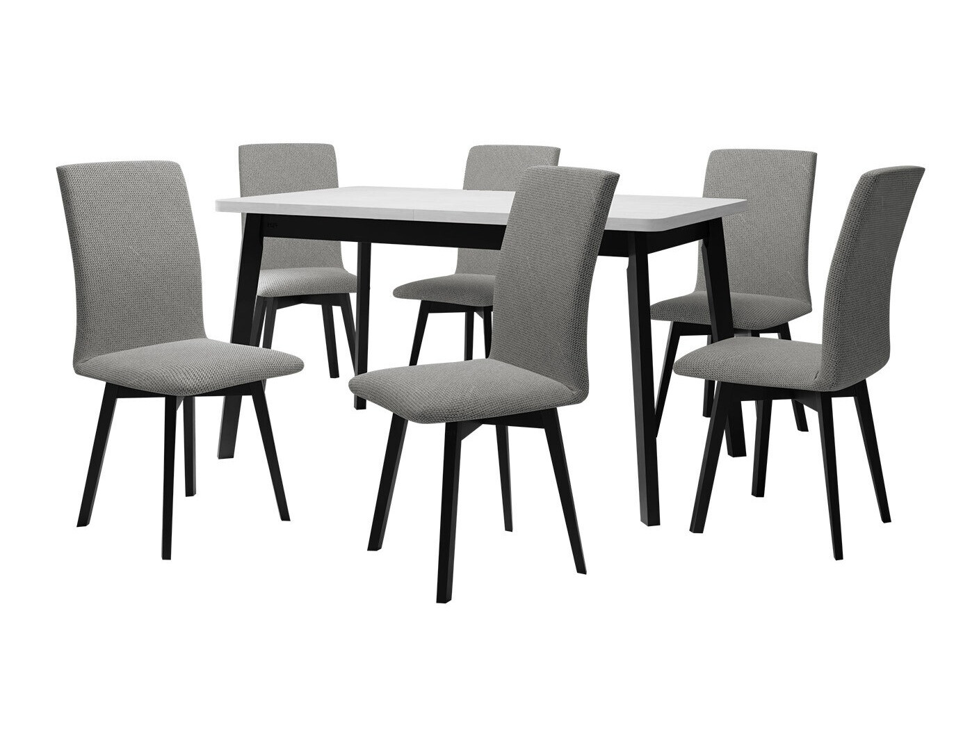 Borðstofusett Victorville 323 (Svartur)