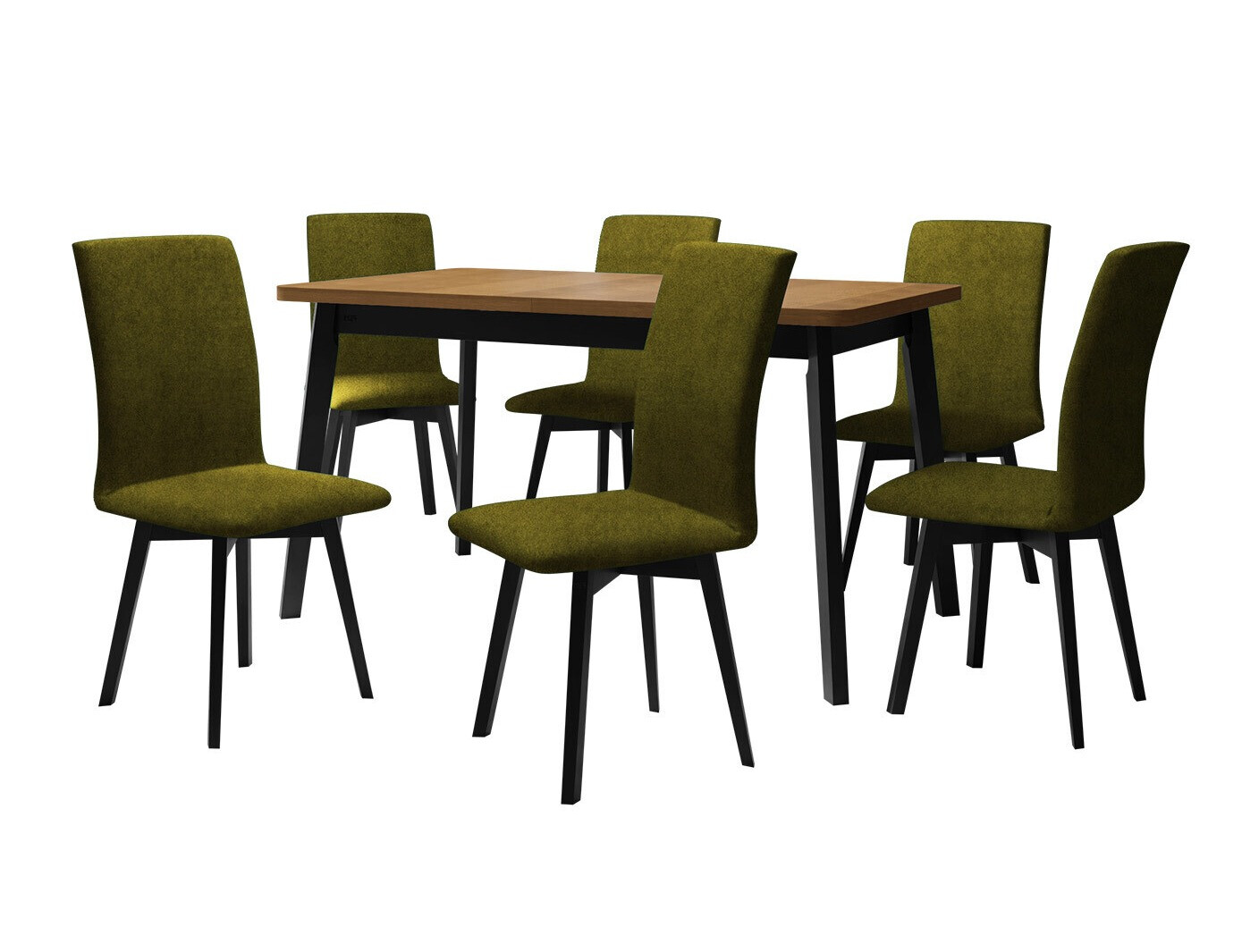Borðstofusett Victorville 324 (Svartur)