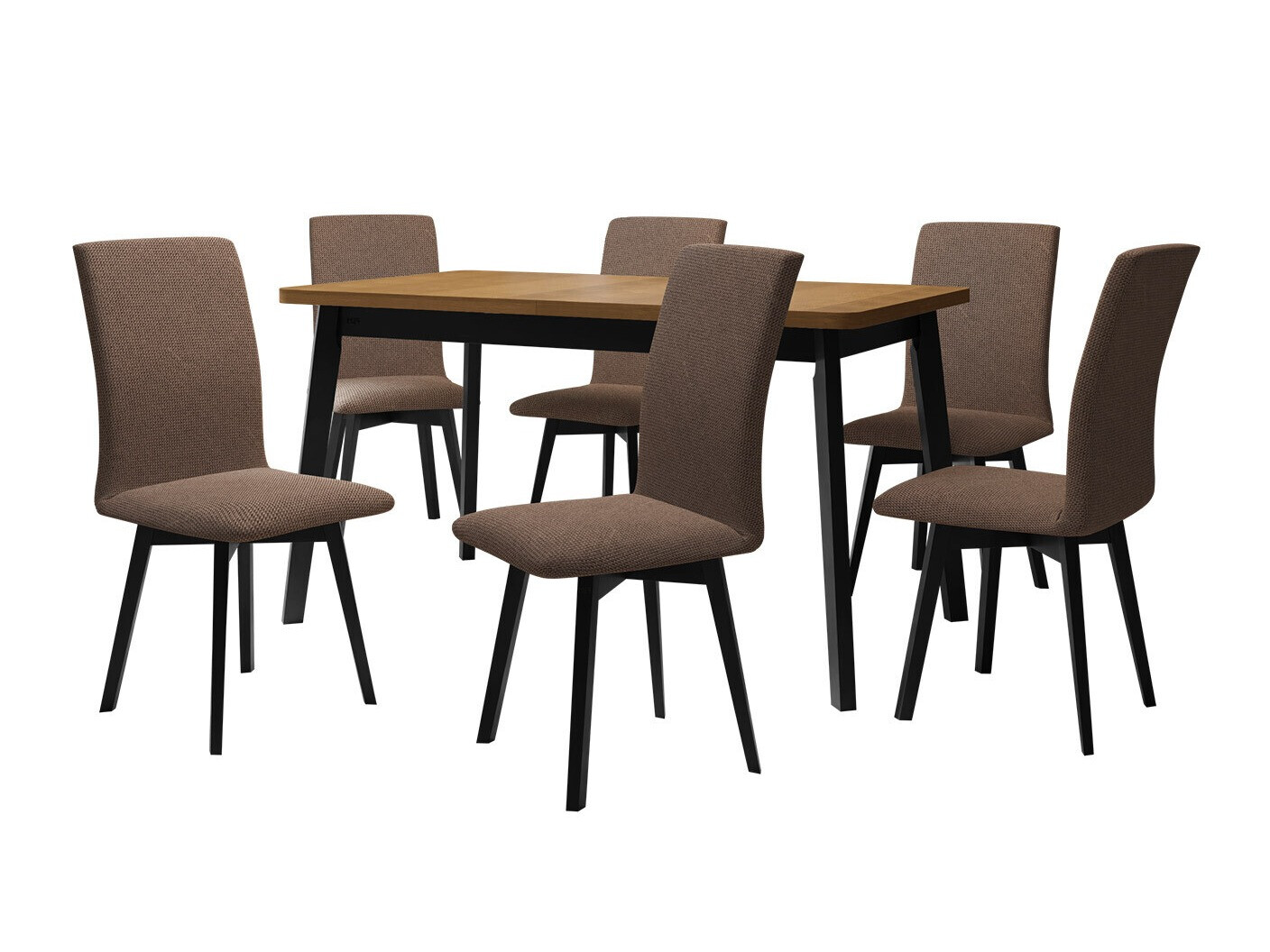 Borðstofusett Victorville 324 (Svartur)
