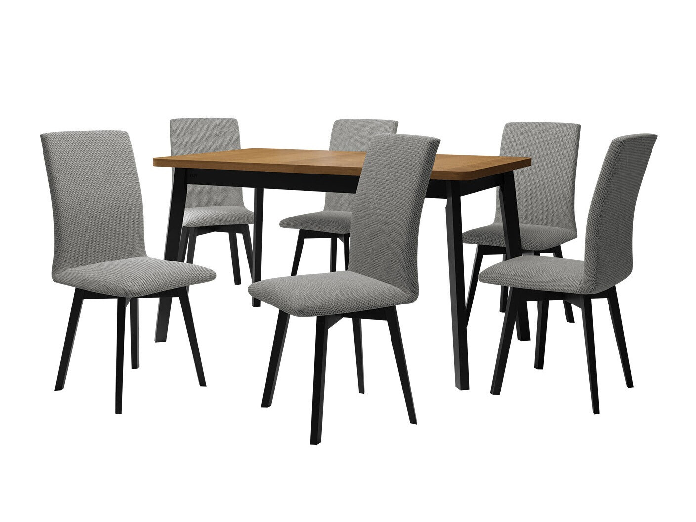 Borðstofusett Victorville 324 (Svartur)