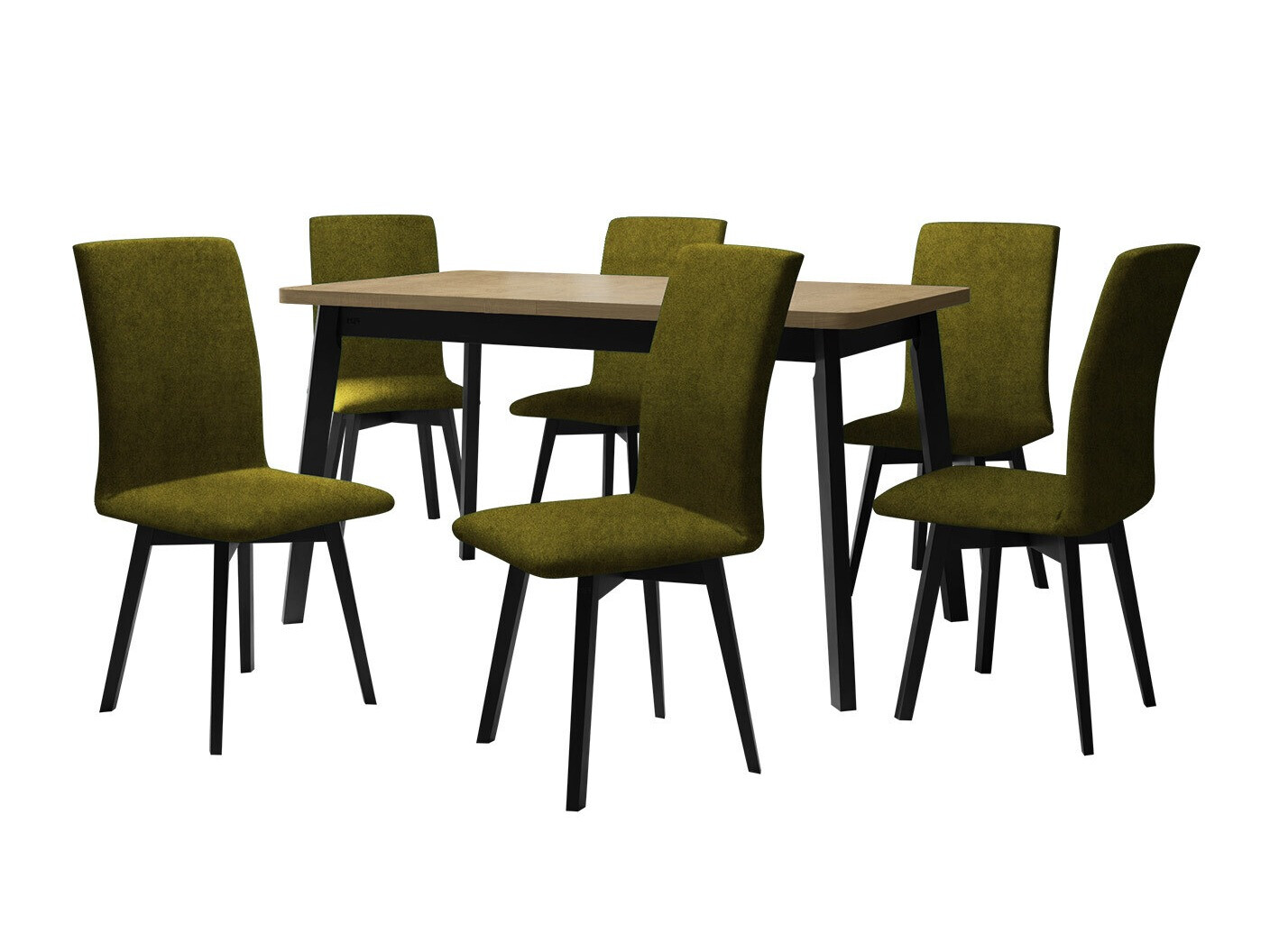 Borðstofusett Victorville 325 (Svartur)