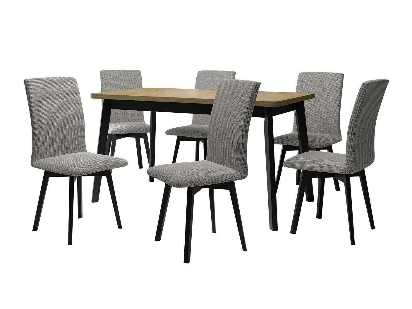 Borðstofusett Victorville 325 (Svartur)